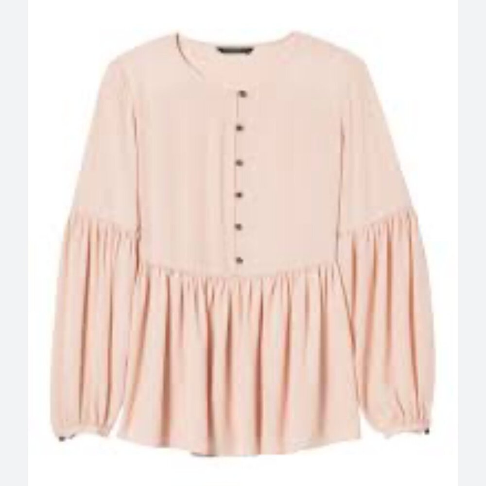 Banana Republic, Olivia Palermo Collection Peasant Blouse - L